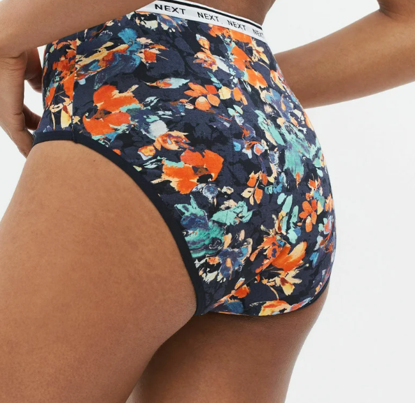 Next HEAVY FLOW FULL 2 PACK - Menstruatie-ondergoed - navy floral print plain navy